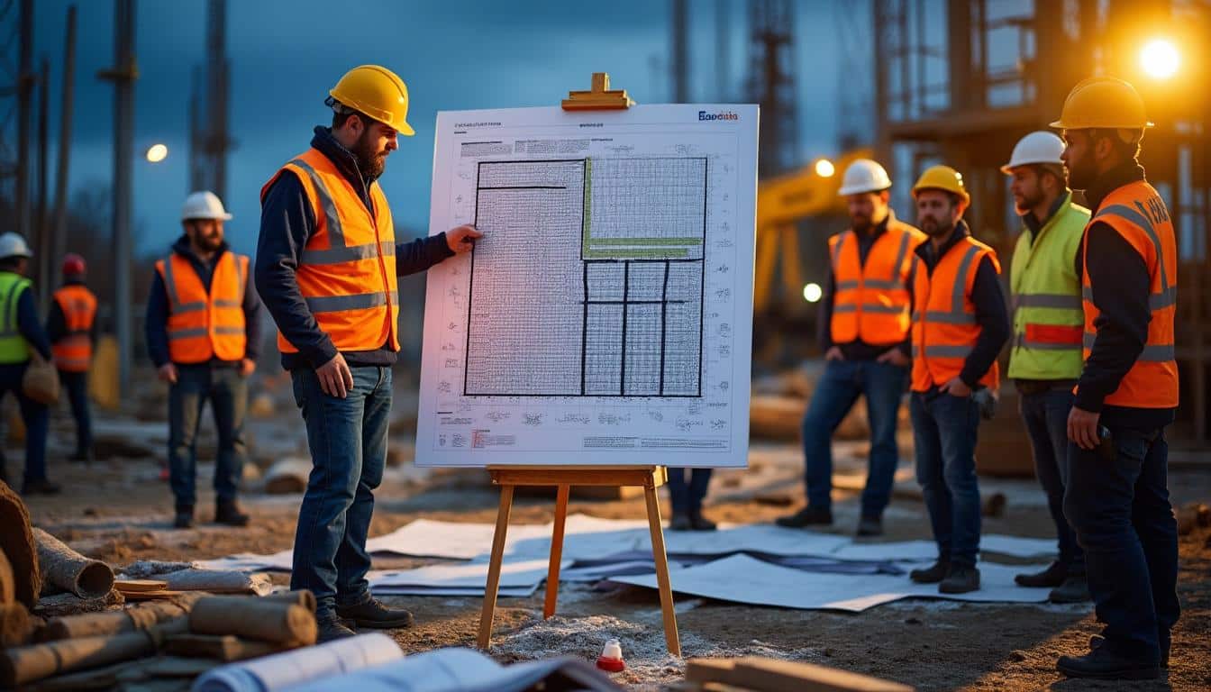 Illustration: Comprendre la grille de déplacement dans le BTP : définition et utilité