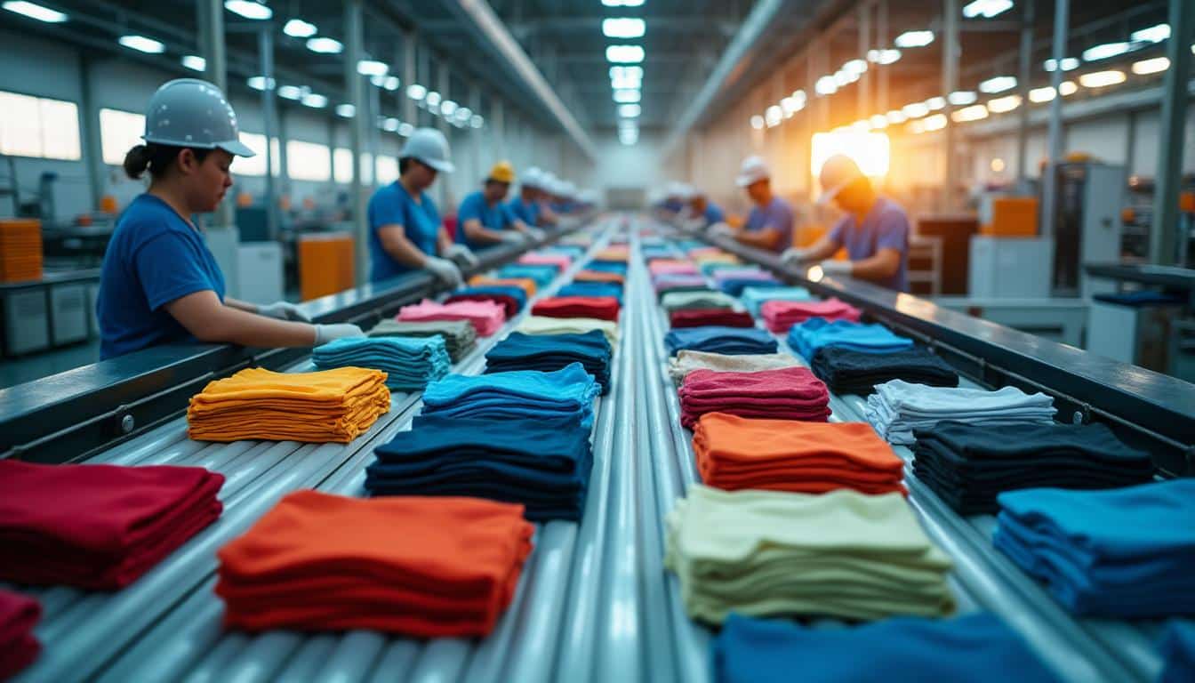 Illustration: Comprendre le fonctionnement d’un système de convoyage pour le tri des vêtements